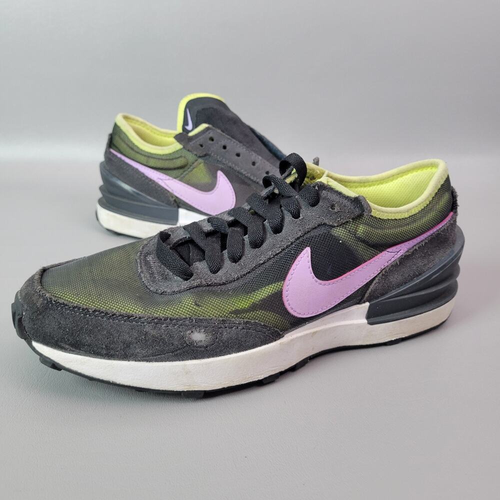 Nike Waffle One Sneakers Off Noir Lilac Lemon Twist Size 5.5 Y
